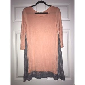 Pink and Grey tunic dress/shirt